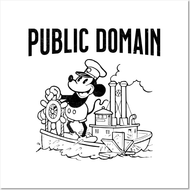 Steamboat Willie Public Domain Wall Art by MEWRCH